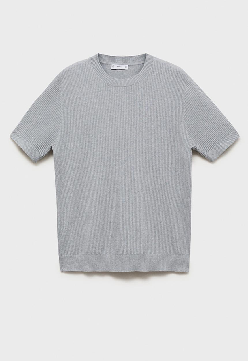 MANGO - Camiseta Tricot Flew - Sky-Blue