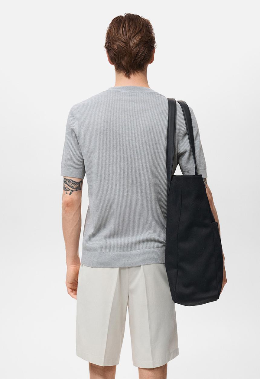 MANGO - Camiseta Tricot Flew - Sky-Blue