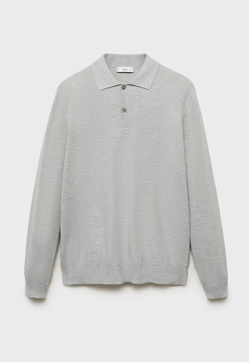 MANGO - Polo Tens - Medium Gray