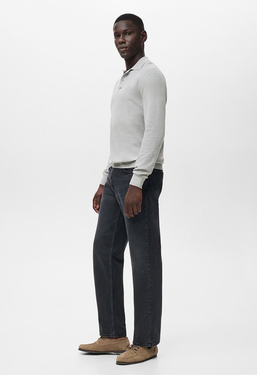 MANGO - Polo Tens - Medium Gray