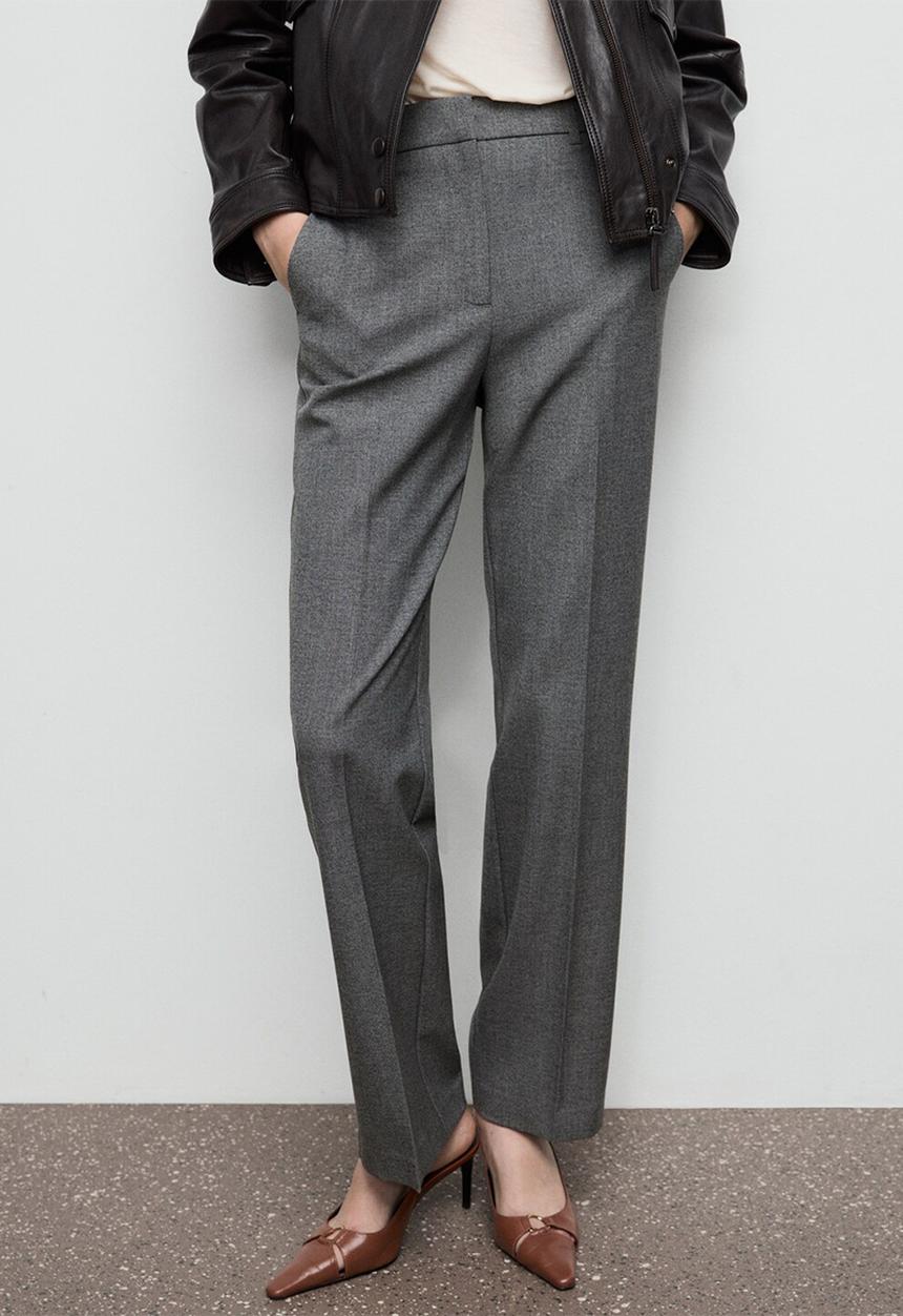 MANGO - Trousers Carlosw - Gray