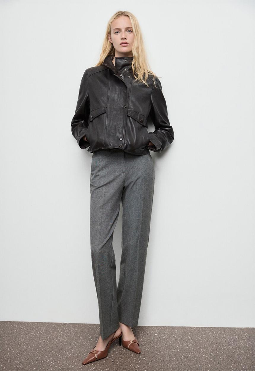 MANGO - Trousers Carlosw - Gray