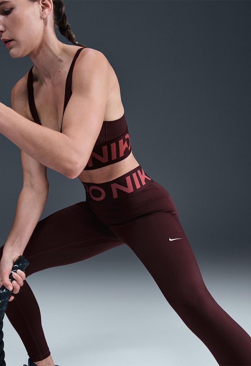Nike - High-Waisted Full-Length Leggings - Burgandy