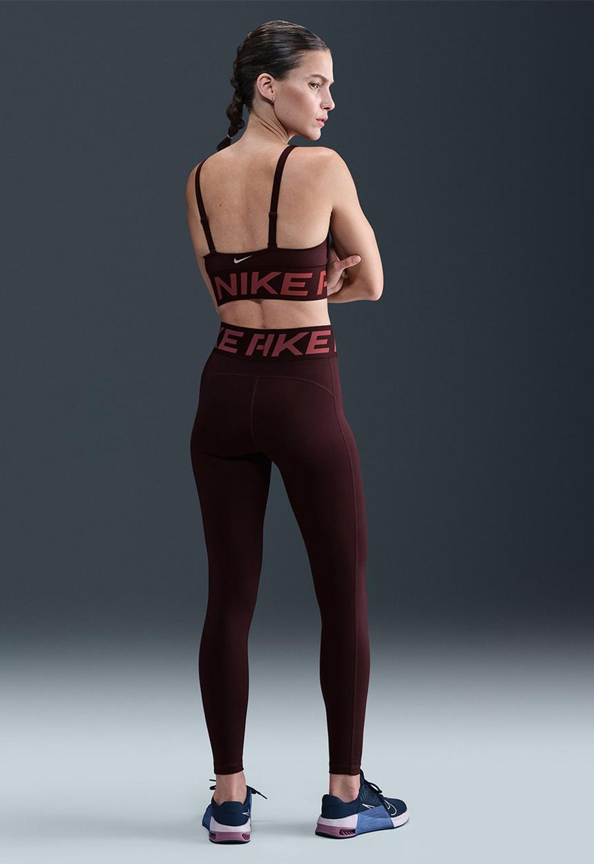 Nike - High-Waisted Full-Length Leggings - Burgandy
