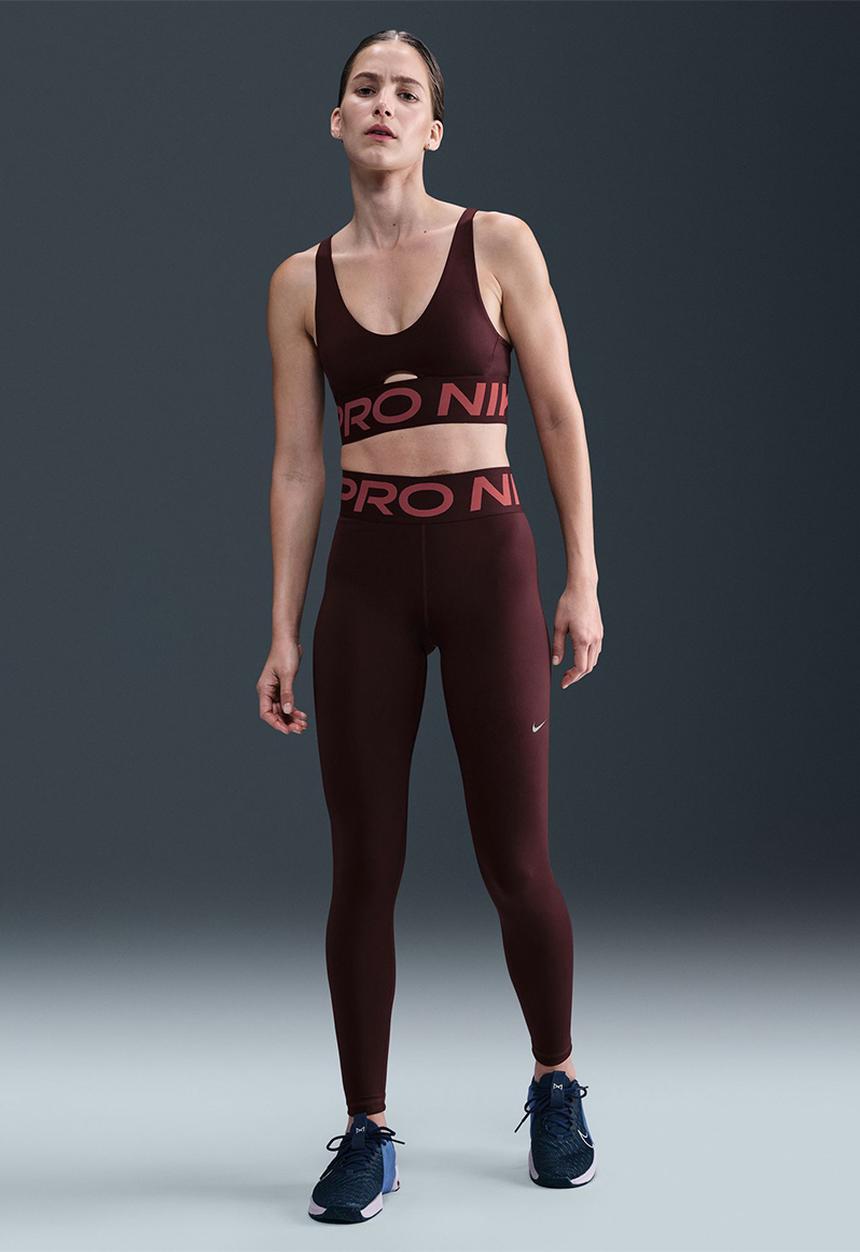 Nike - High-Waisted Full-Length Leggings - Burgandy