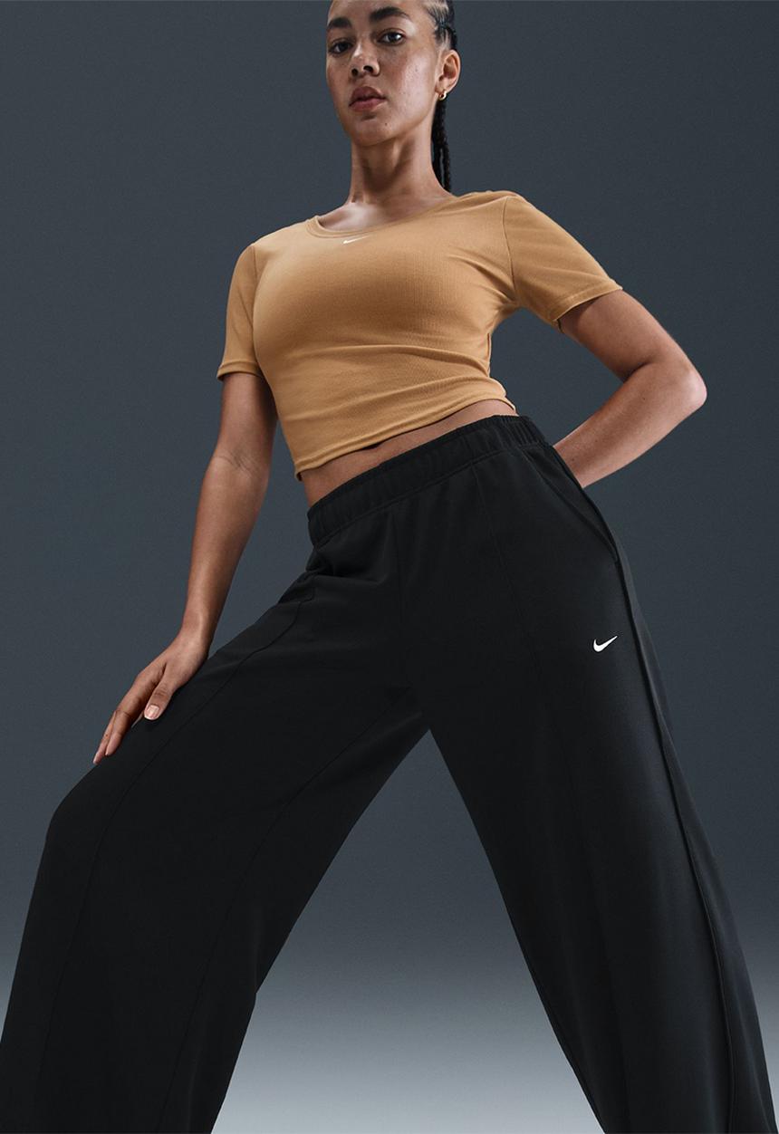 Nike - Wide-Leg Track Pants - Black