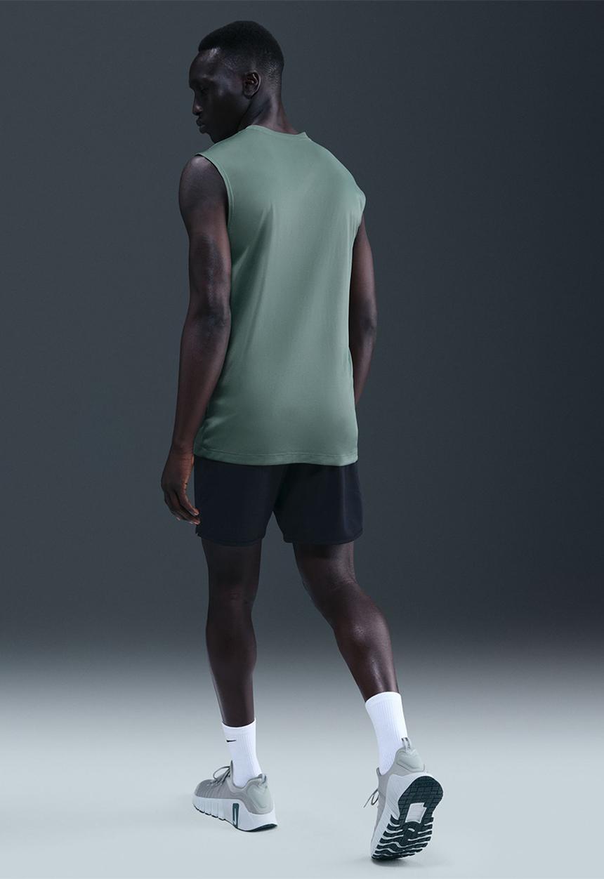Nike - Dri-FIT Legend Sleeveless Fitness T-Shirt - Clay Green/Black