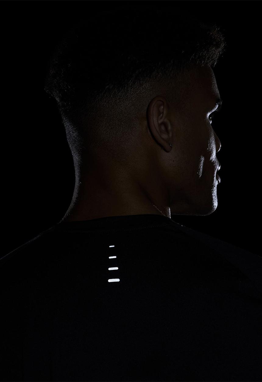 Nike - Stride  Dri-FIT ADV Short-Sleeve Running Top - Black/Silver