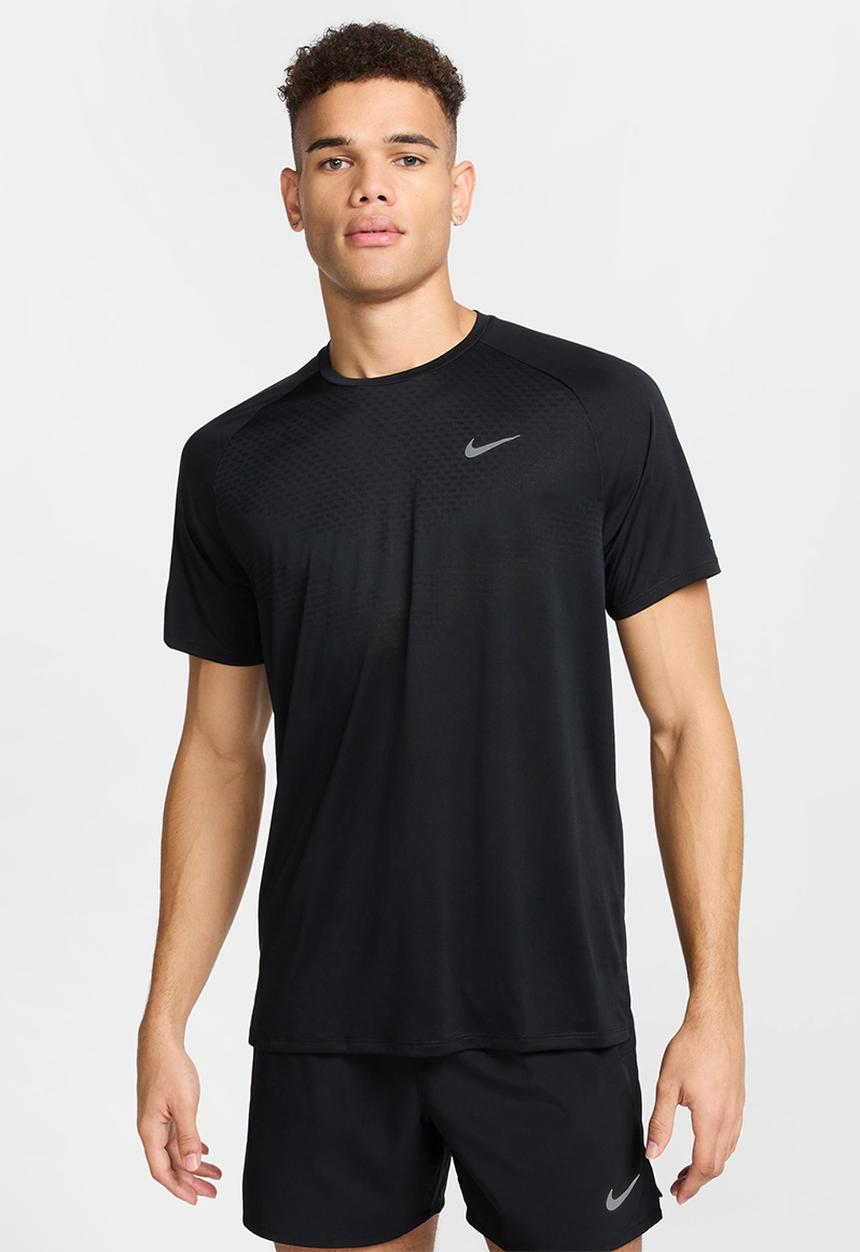 Nike - Stride  Dri-FIT ADV Short-Sleeve Running Top - Black/Silver