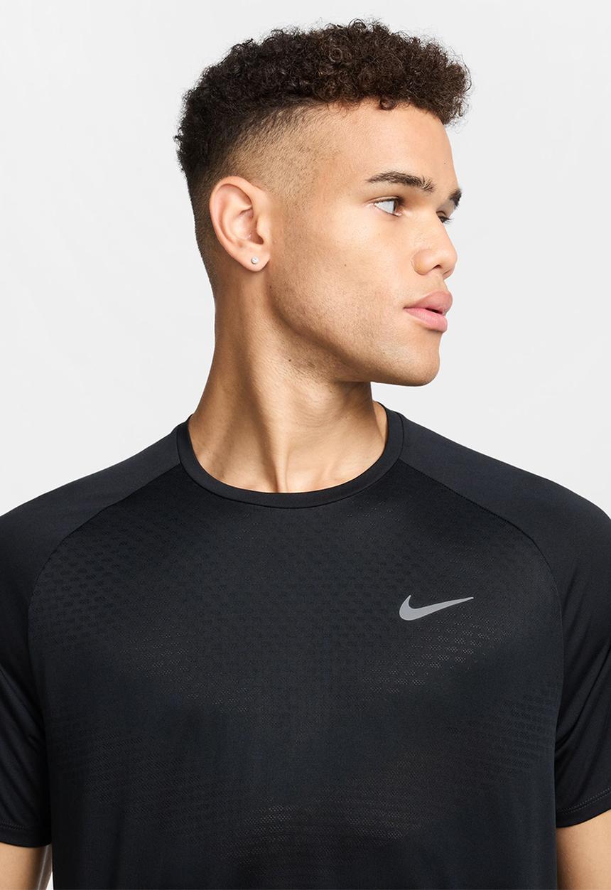 Nike - Stride  Dri-FIT ADV Short-Sleeve Running Top - Black/Silver