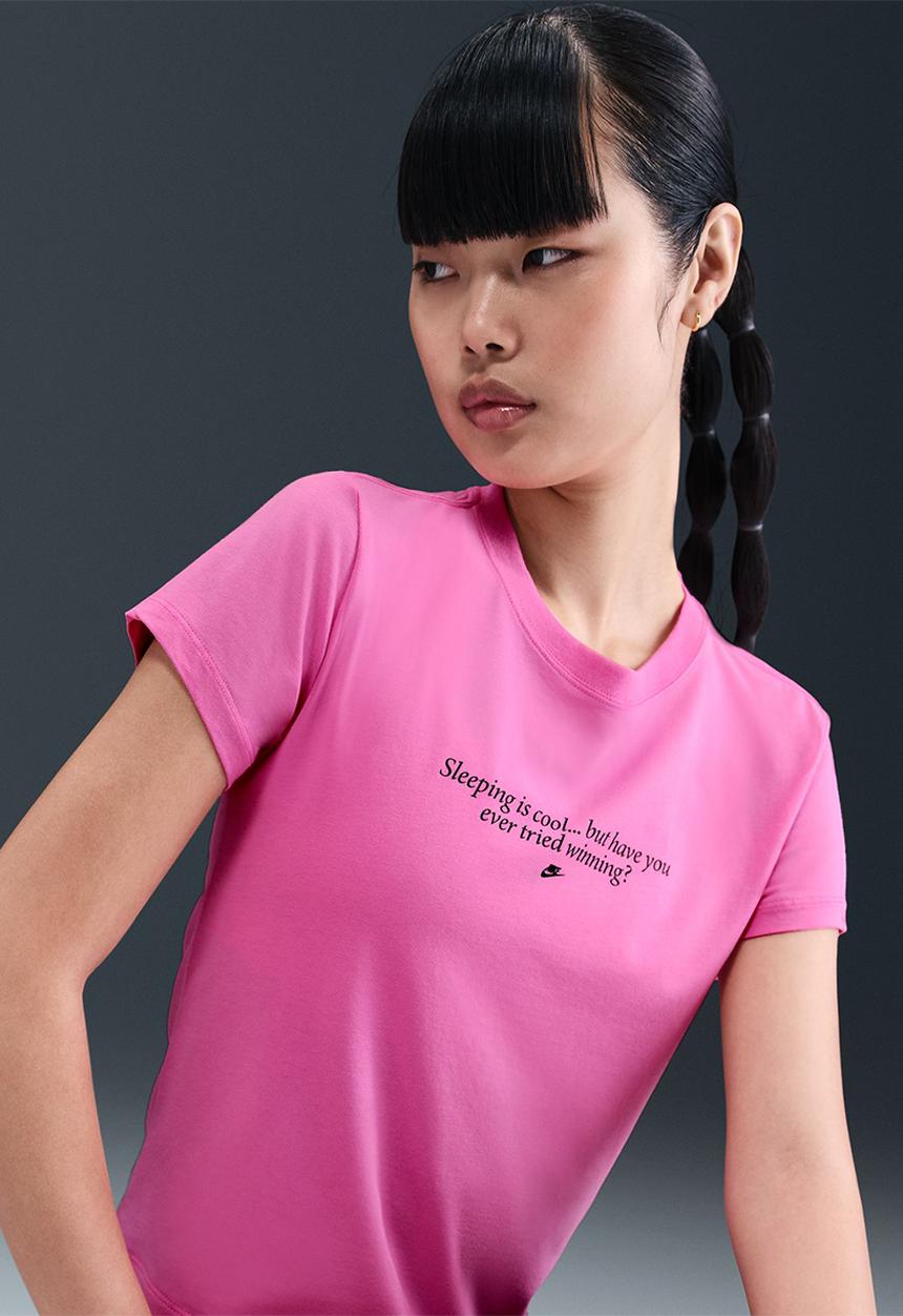 Nike - W Nsw Nk Chll Knit Tee Vrb - Pink
