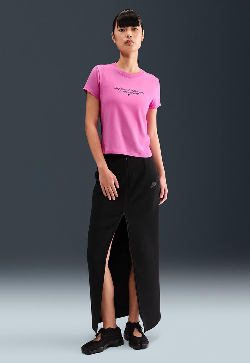 Nike - W Nsw Nk Chll Knit Tee Vrb - Pink