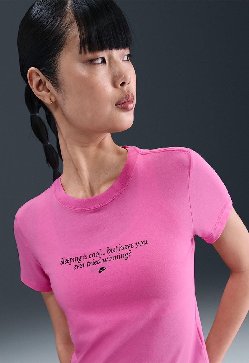 Nike - W Nsw Nk Chll Knit Tee Vrb - Pink