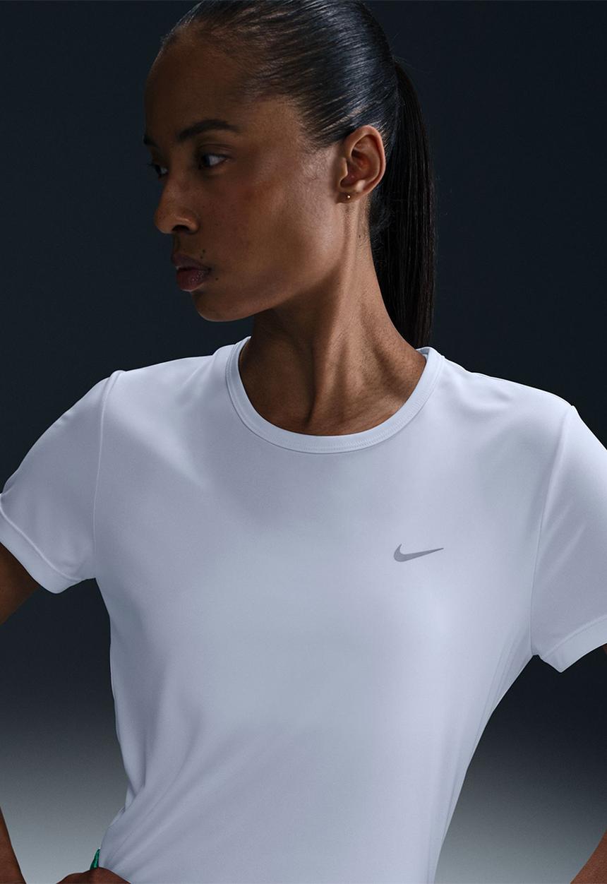 Nike - Dri-Fit Short-Sleeve Running Top - White