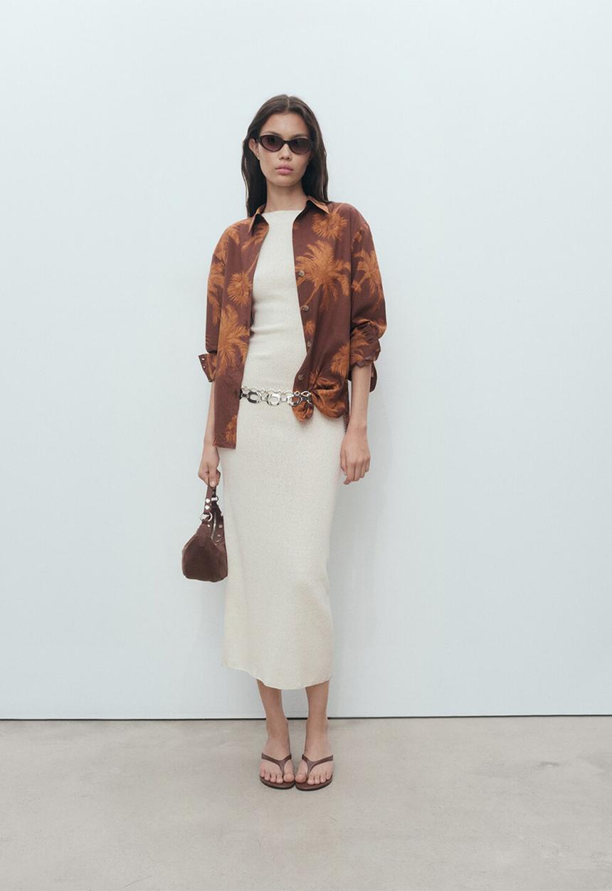 MANGO - Shirt Lana - Brown