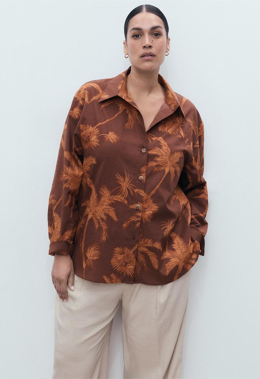 MANGO - Shirt Lana - Brown