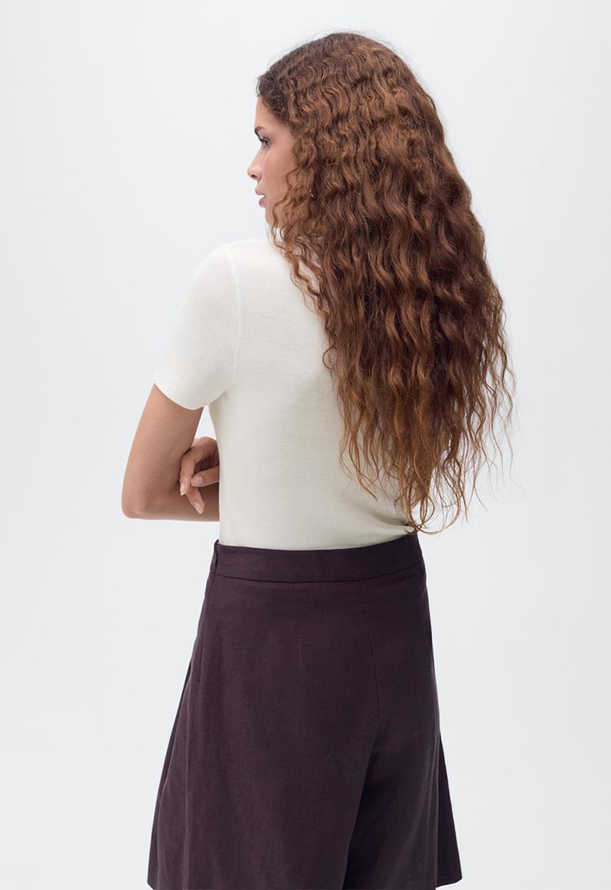 MANGO - Sweater Camel - White