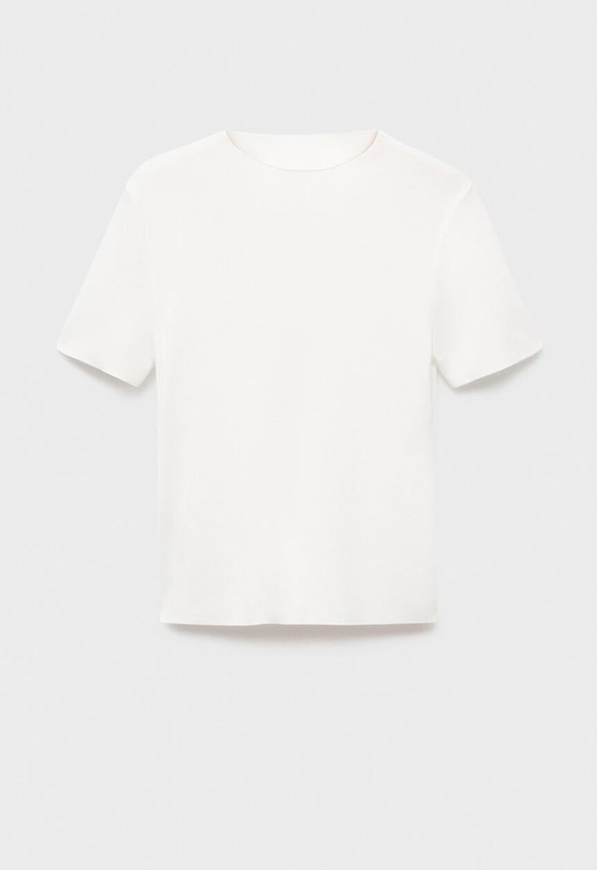 MANGO - Sweater Camel - White