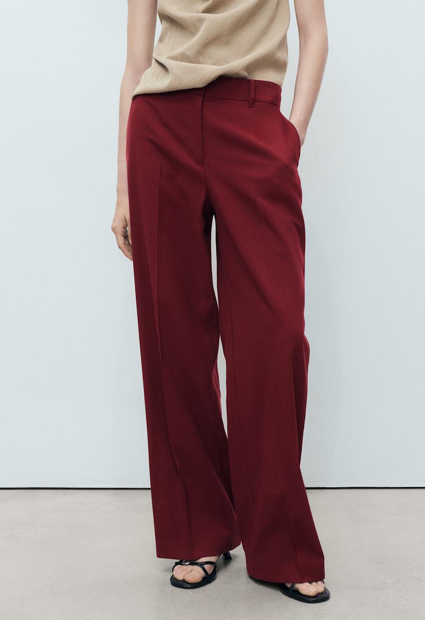 MANGO - Trousers Carlos - Dark Red