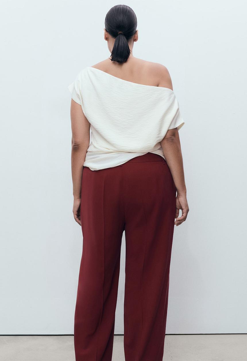 MANGO - Trousers Carlos - Dark Red