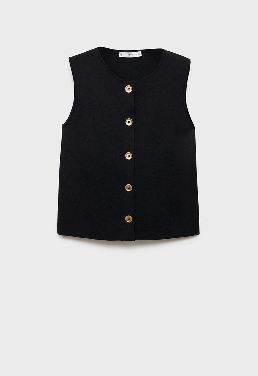 MANGO - Vest Yolando - Black