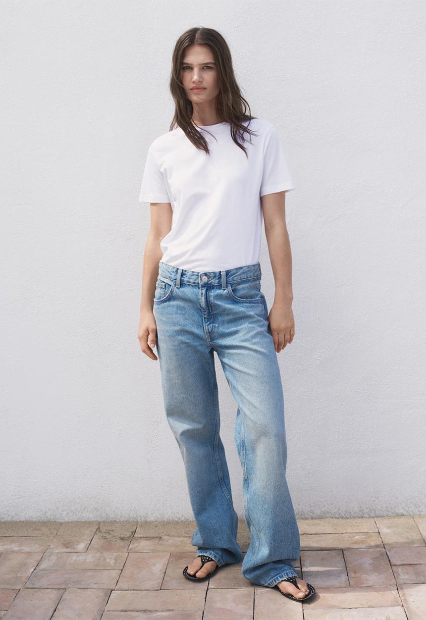 MANGO - T-Shirt Chals - White