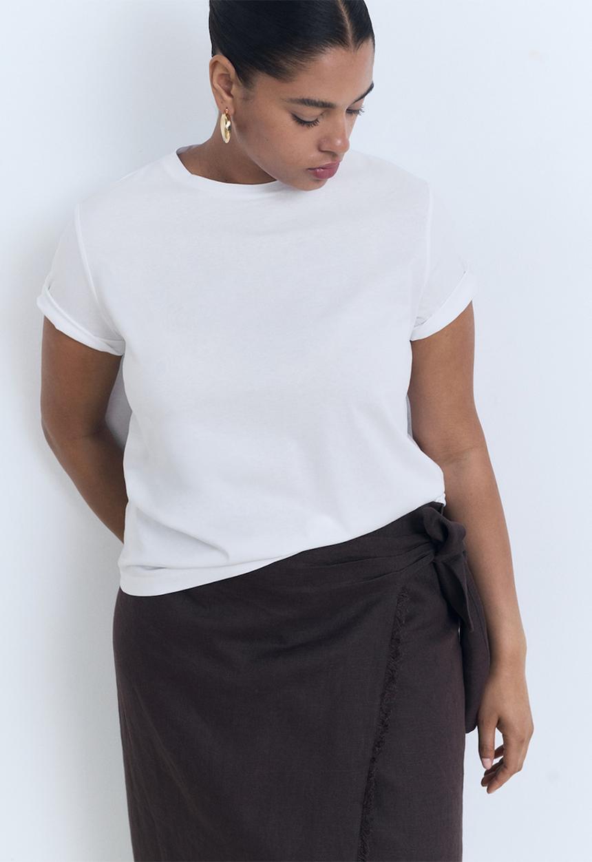 MANGO - T-Shirt Chals - White