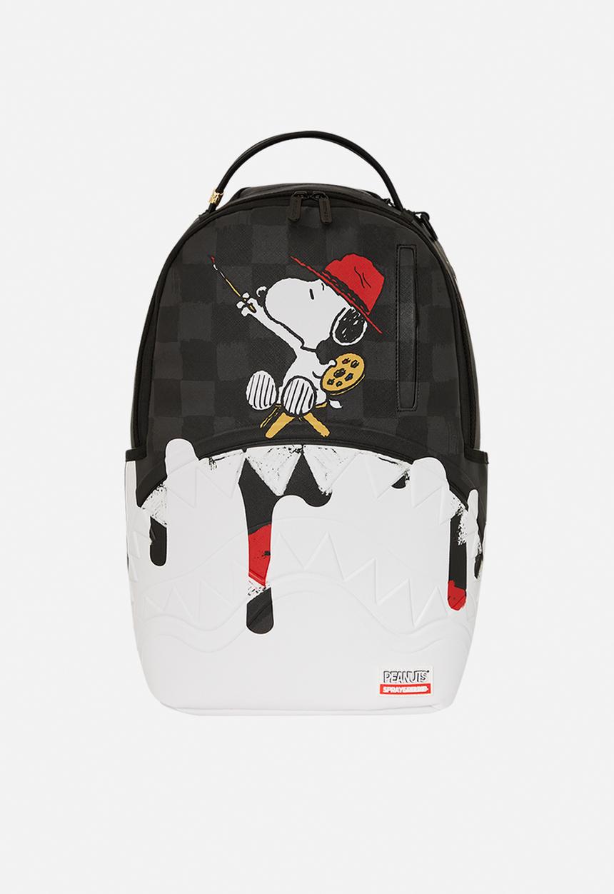 Sprayground - Snoopy painting shark dlxsv backpack - black
