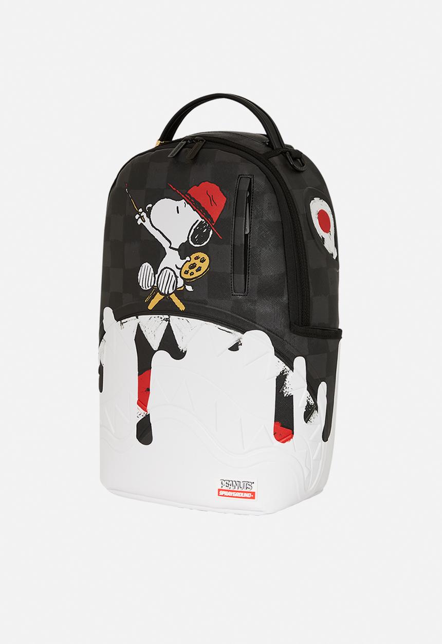 Sprayground - Snoopy painting shark dlxsv backpack - black