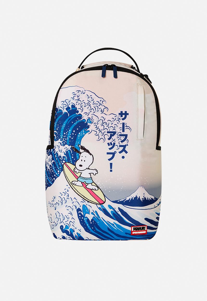 Sprayground - Peanuts surfing hokusai dlxr backpack - cream
