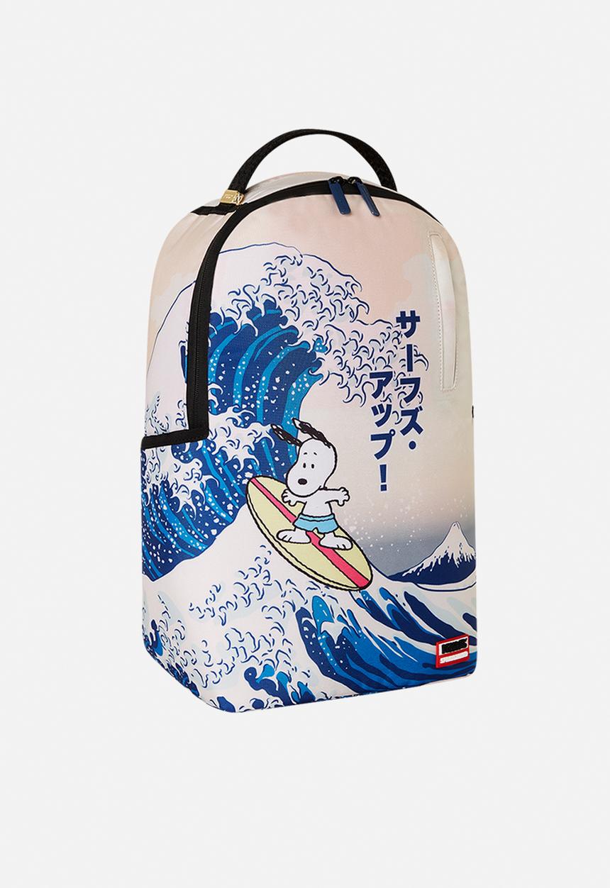 Sprayground - Peanuts surfing hokusai dlxr backpack - cream