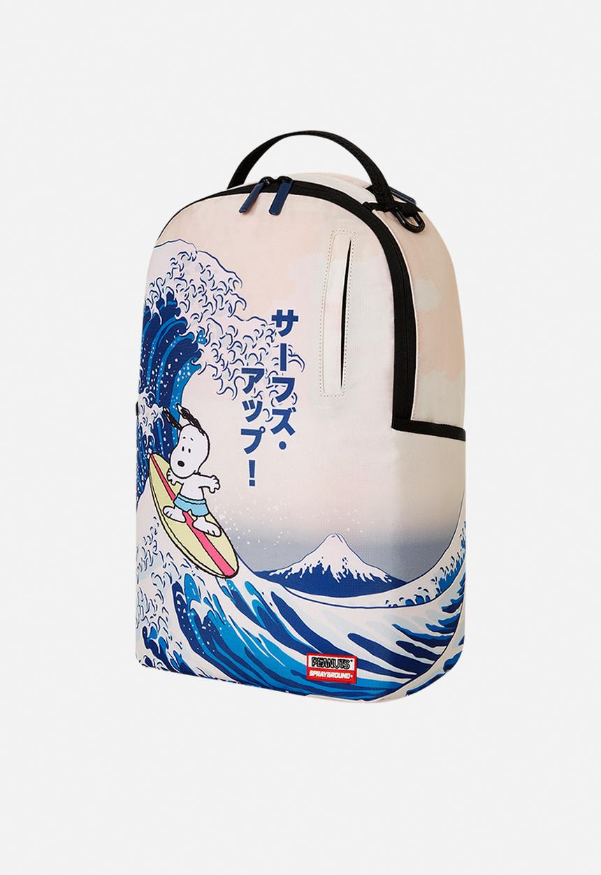 Sprayground - Peanuts surfing hokusai dlxr backpack - cream