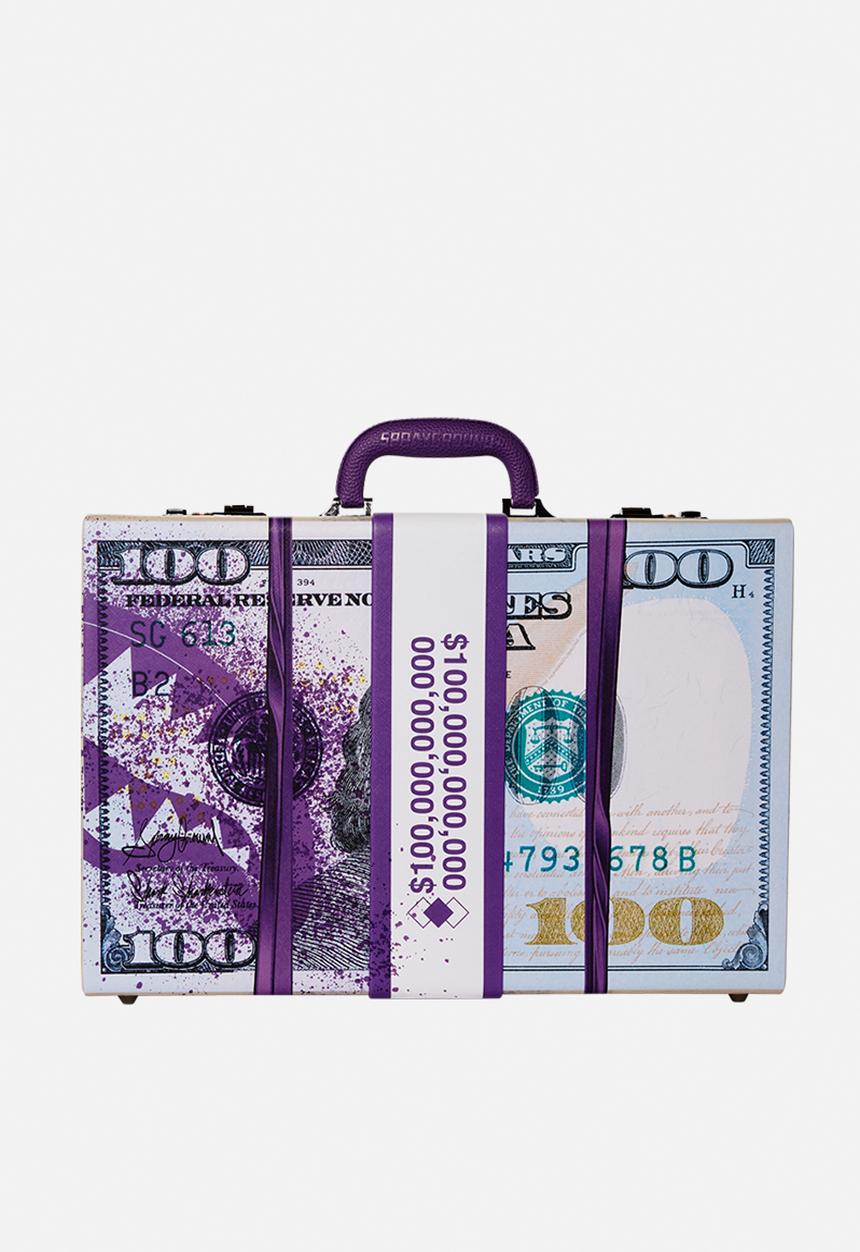 Money Splat Briefcase - Purple