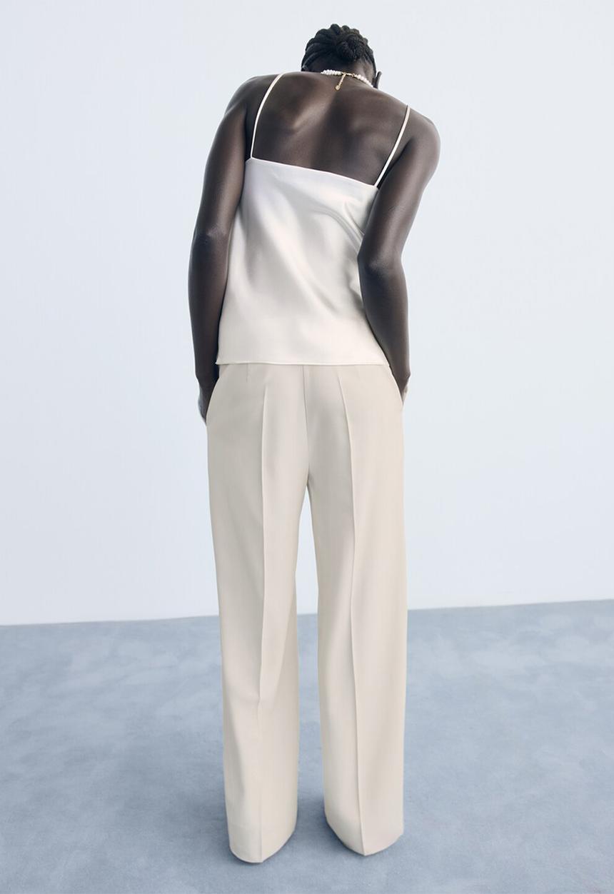 MANGO - Trousers Carlos - Light Beige