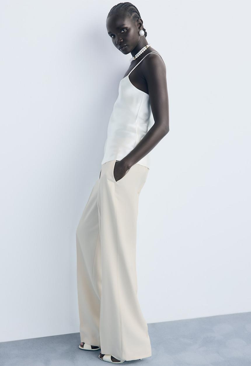 MANGO - Trousers Carlos - Light Beige