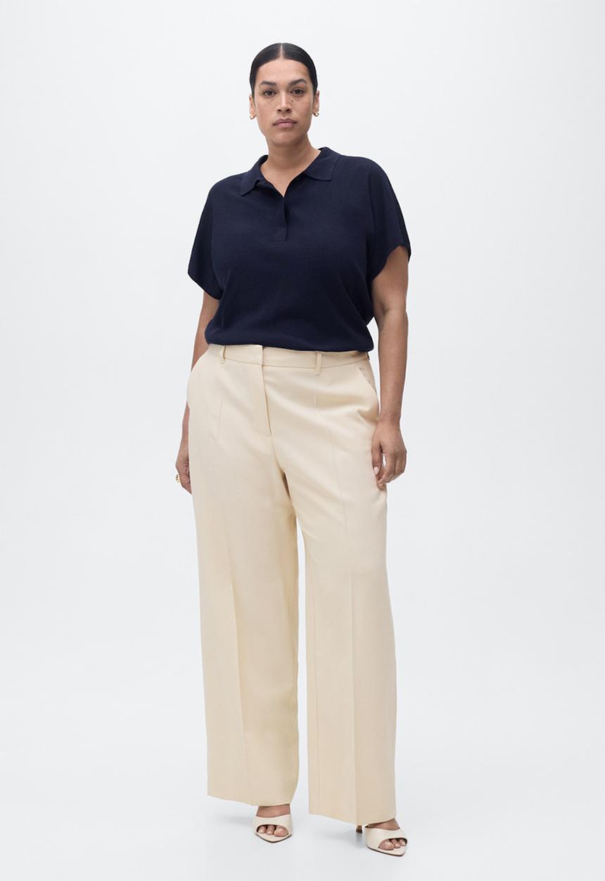 MANGO - Trousers Carlos - Light Beige