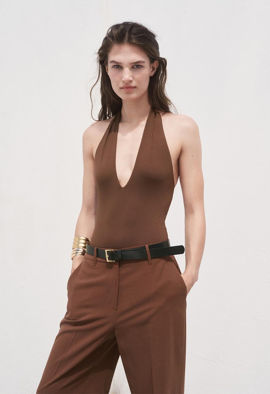 MANGO - Trousers Carlos - Brown