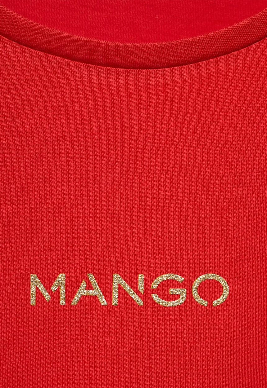 MANGO - T-Shirt Mangolog - Red