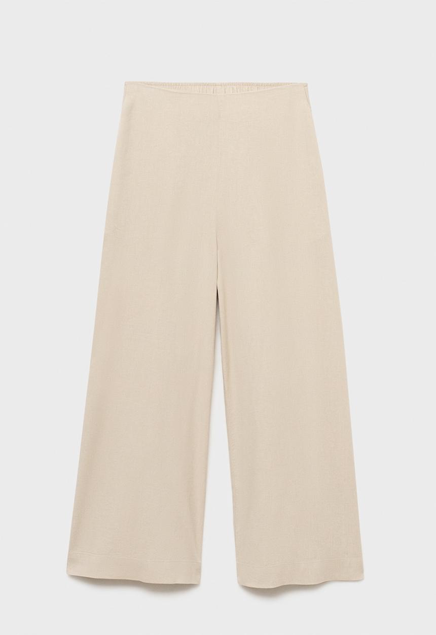 MANGO - Trousers Linovisf - Light Beige