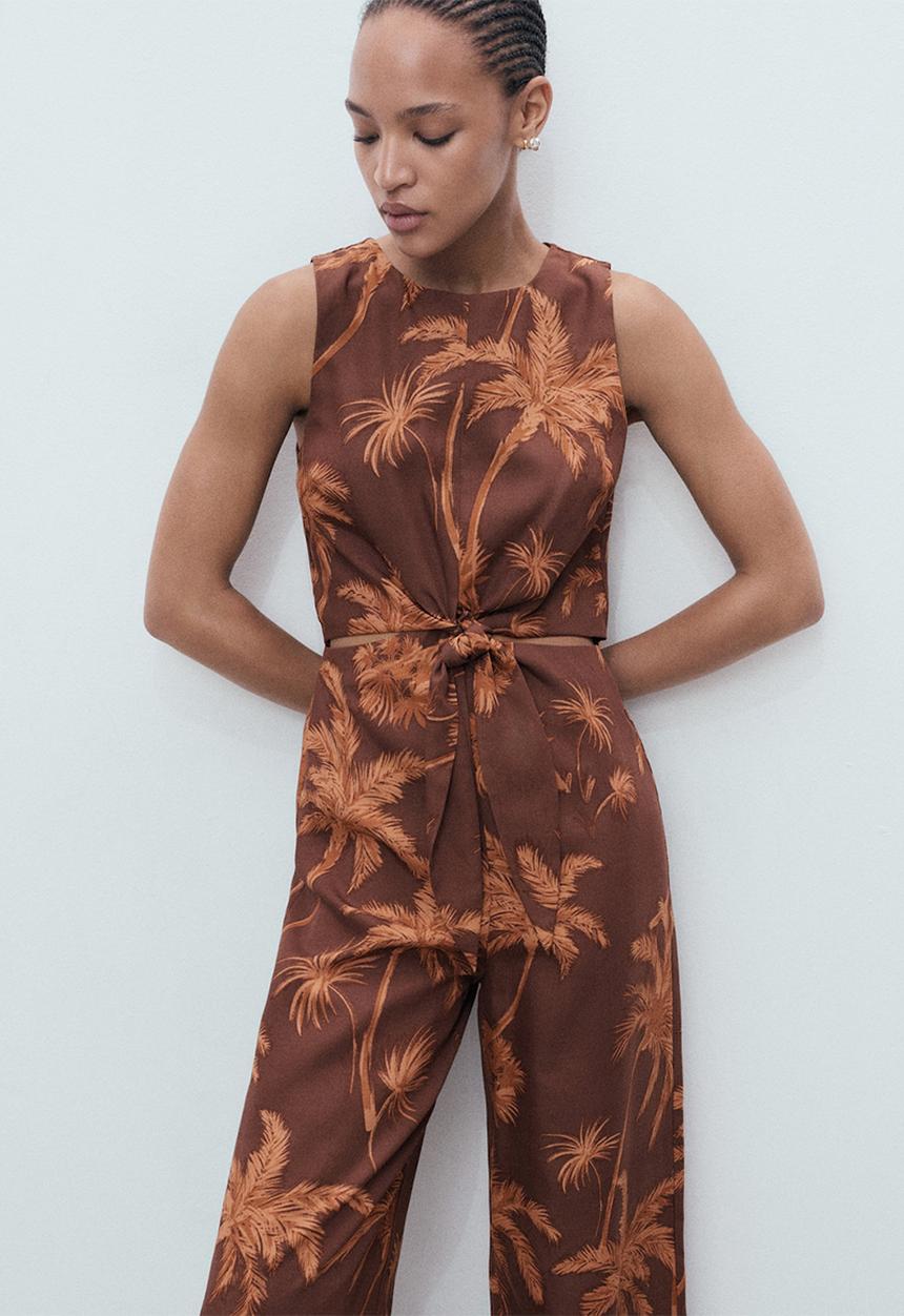 MANGO - Jumpsuit Lana - Brown