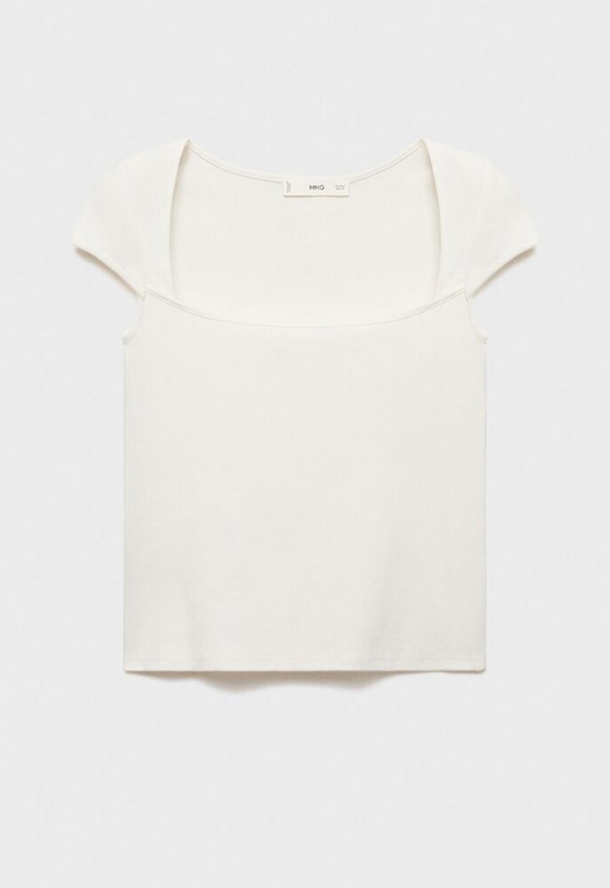 MANGO - T-Shirt Agnes - Natural