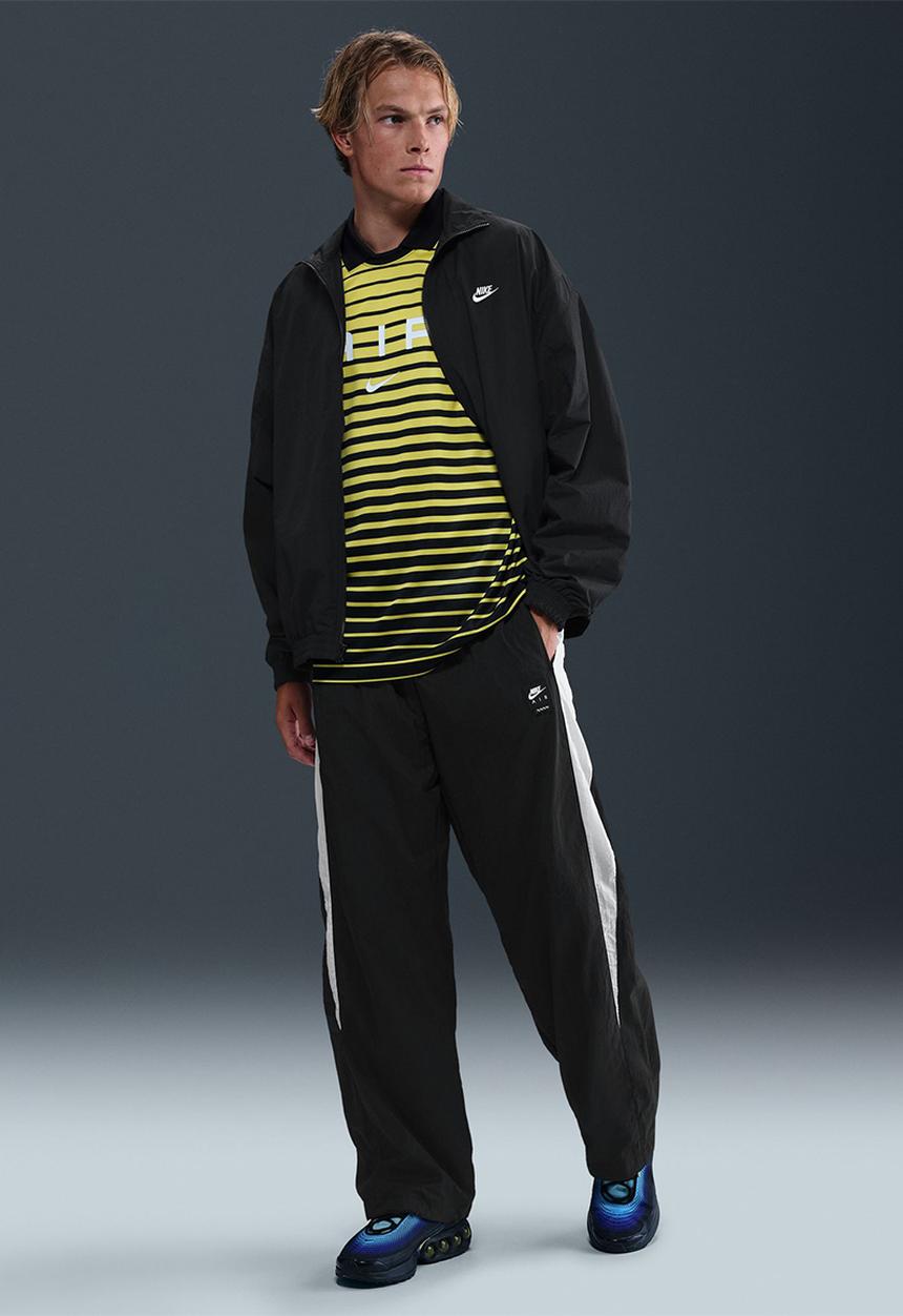Nike - Nike Air  Woven Track Pants  - Black/White/White