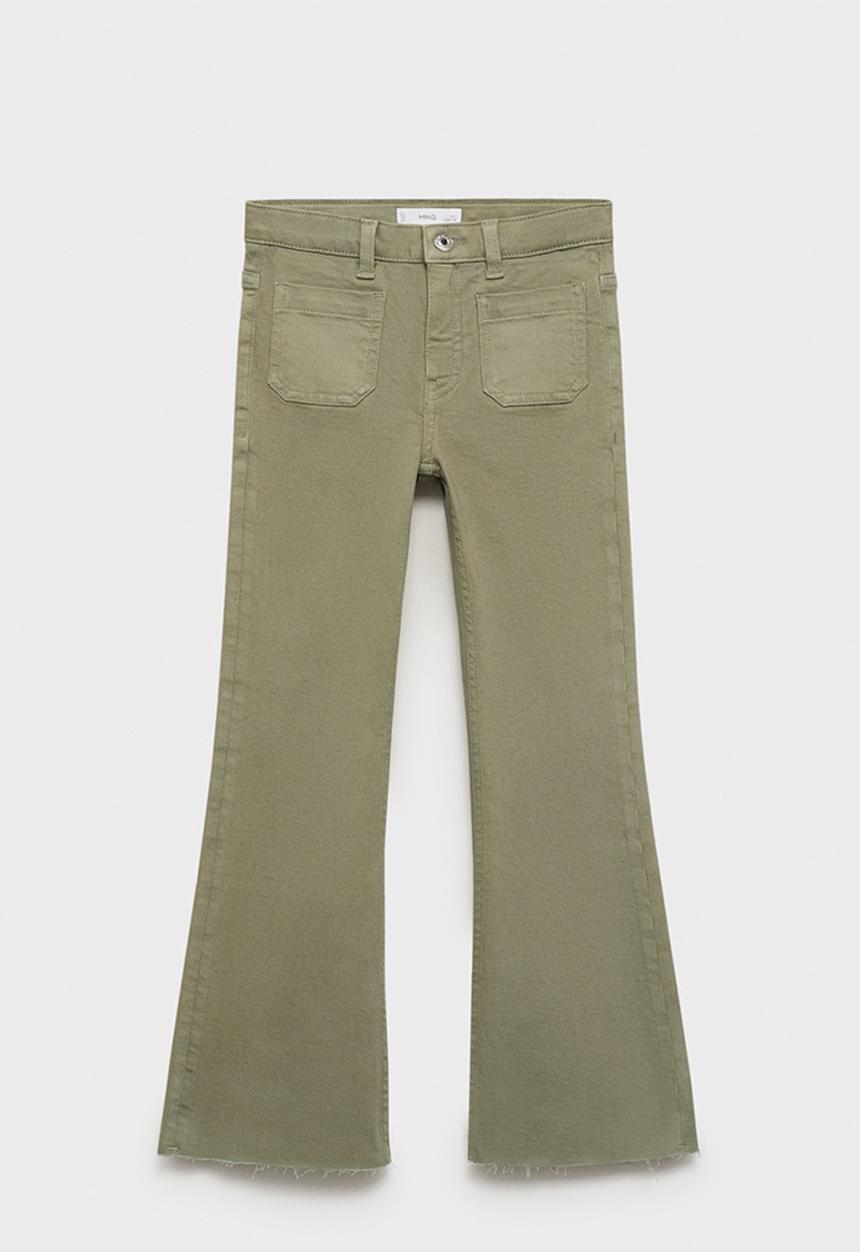 MANGO - Jeans Flarep - Beige/Khaki