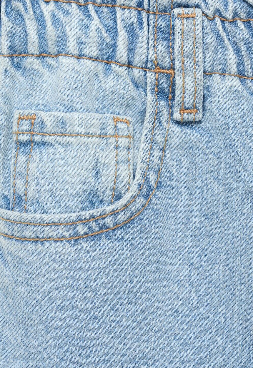 MANGO - Jeans Paperbag - Open Blue
