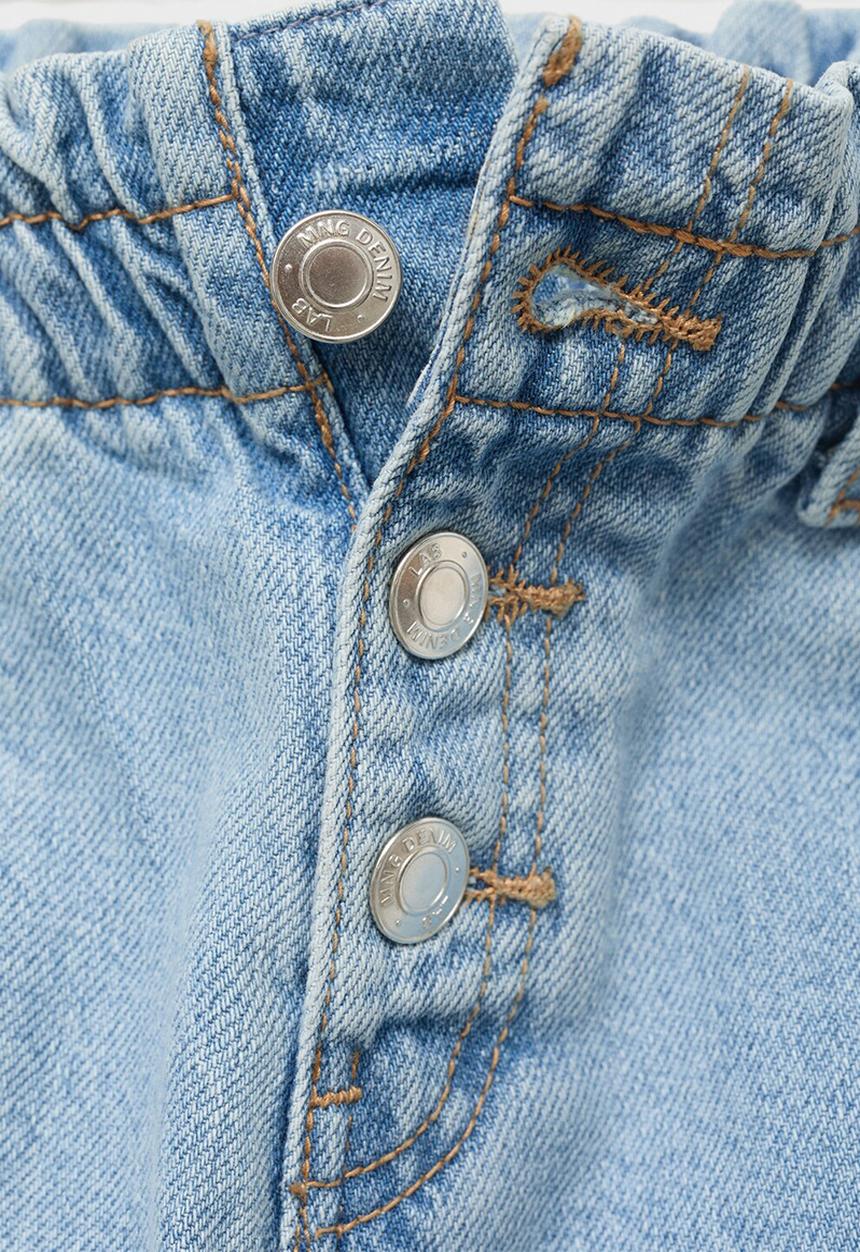 MANGO - Jeans Paperbag - Open Blue