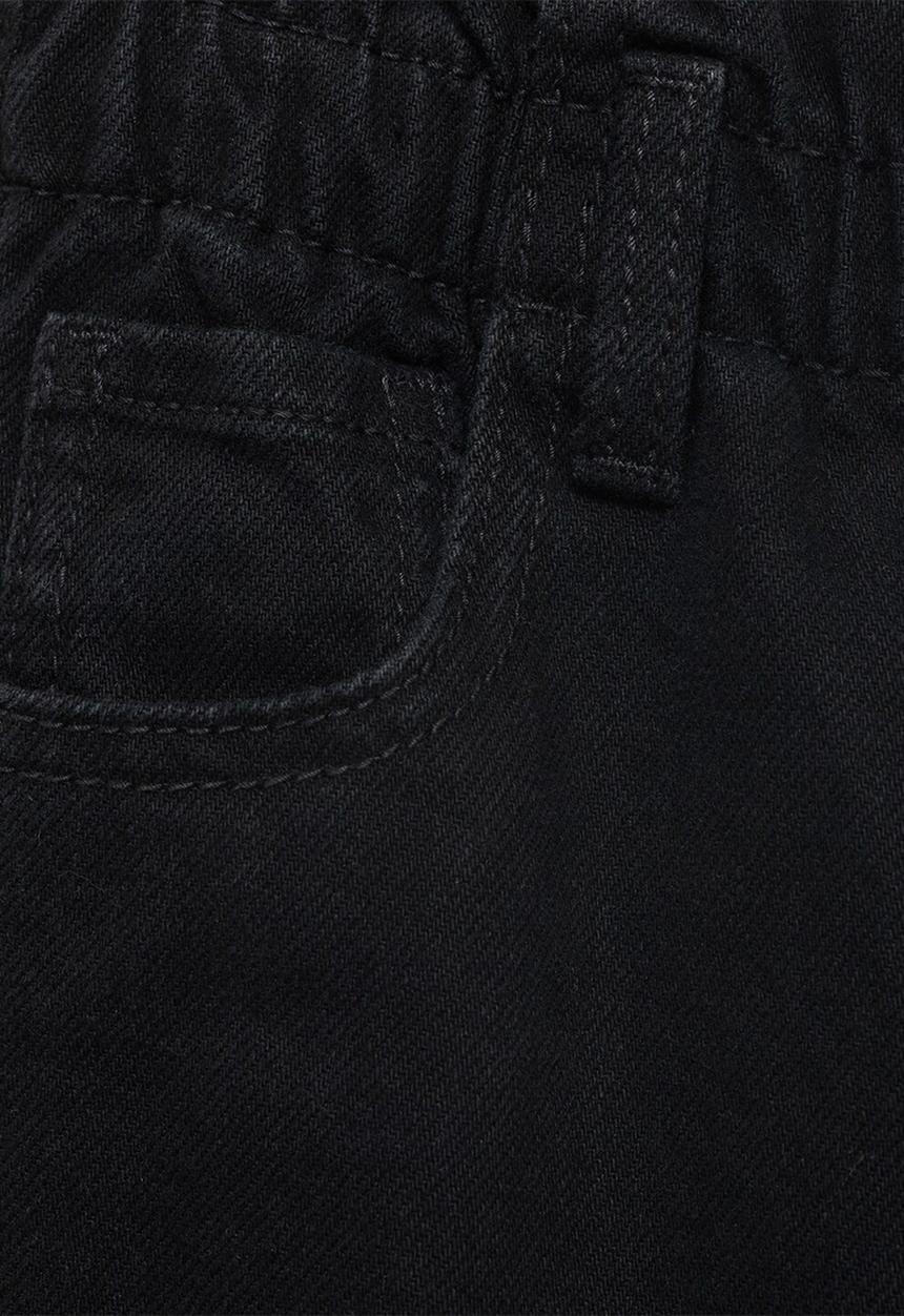 MANGO - Jeans Paperbag - black denim