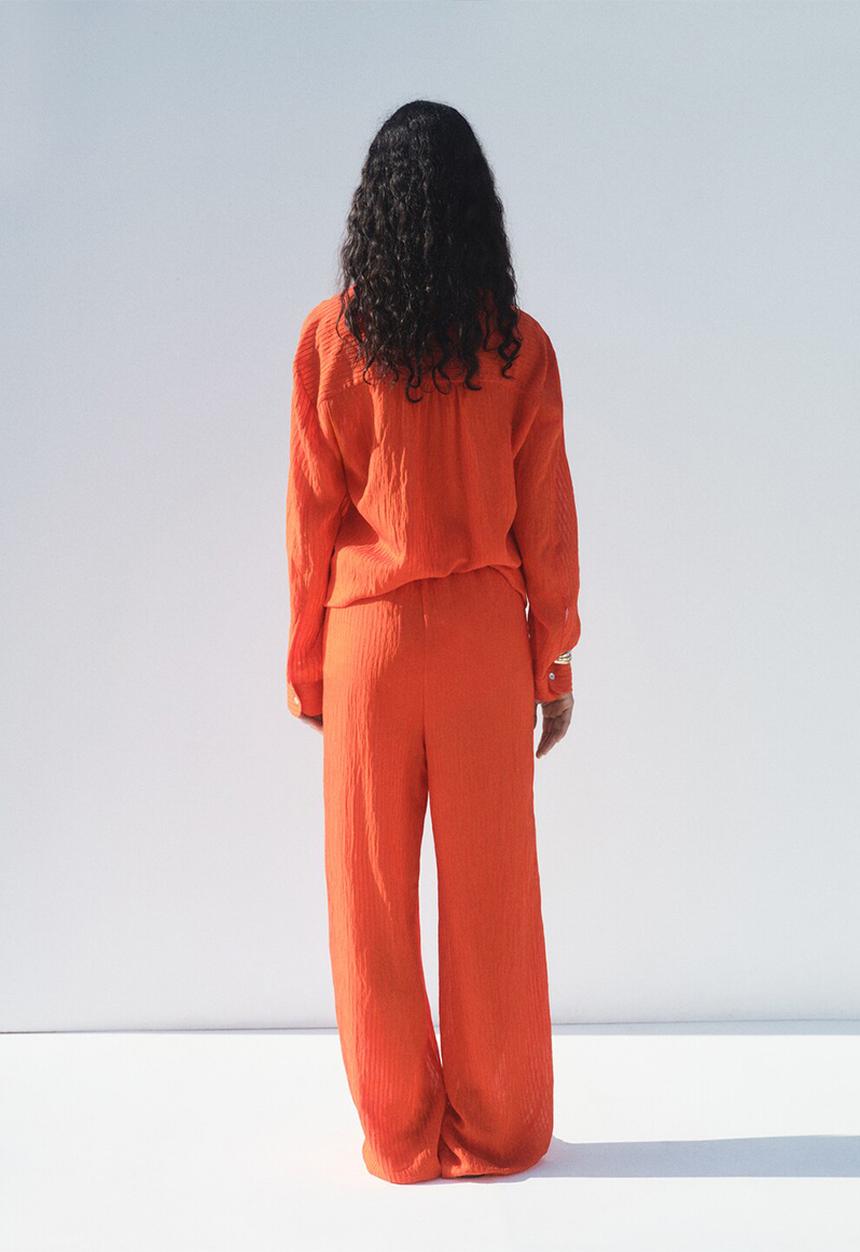 MANGO - Trousers Carrot - Orange