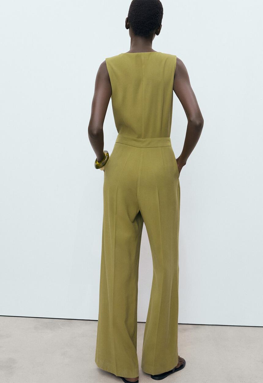 MANGO - Jumpsuit Safari - Green
