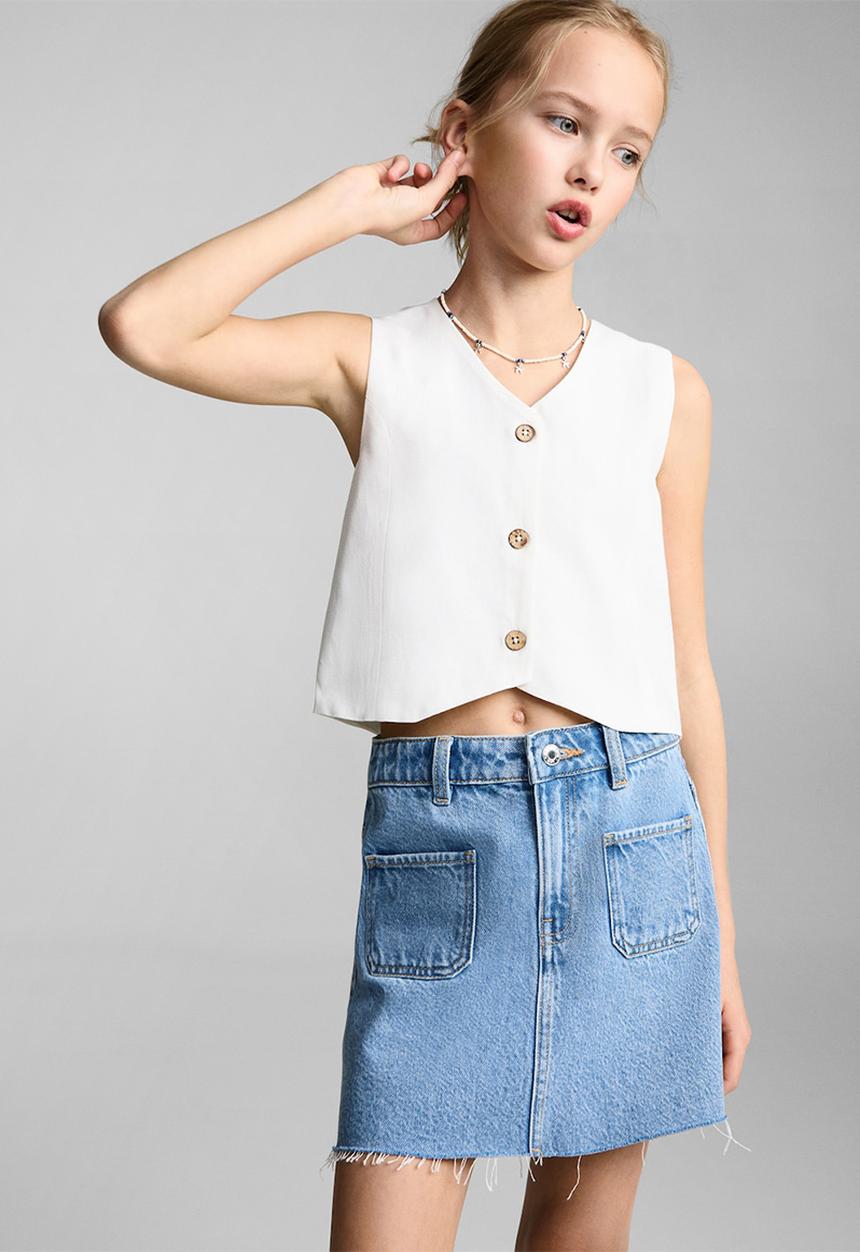 MANGO - Skirt Sue - Open Blue