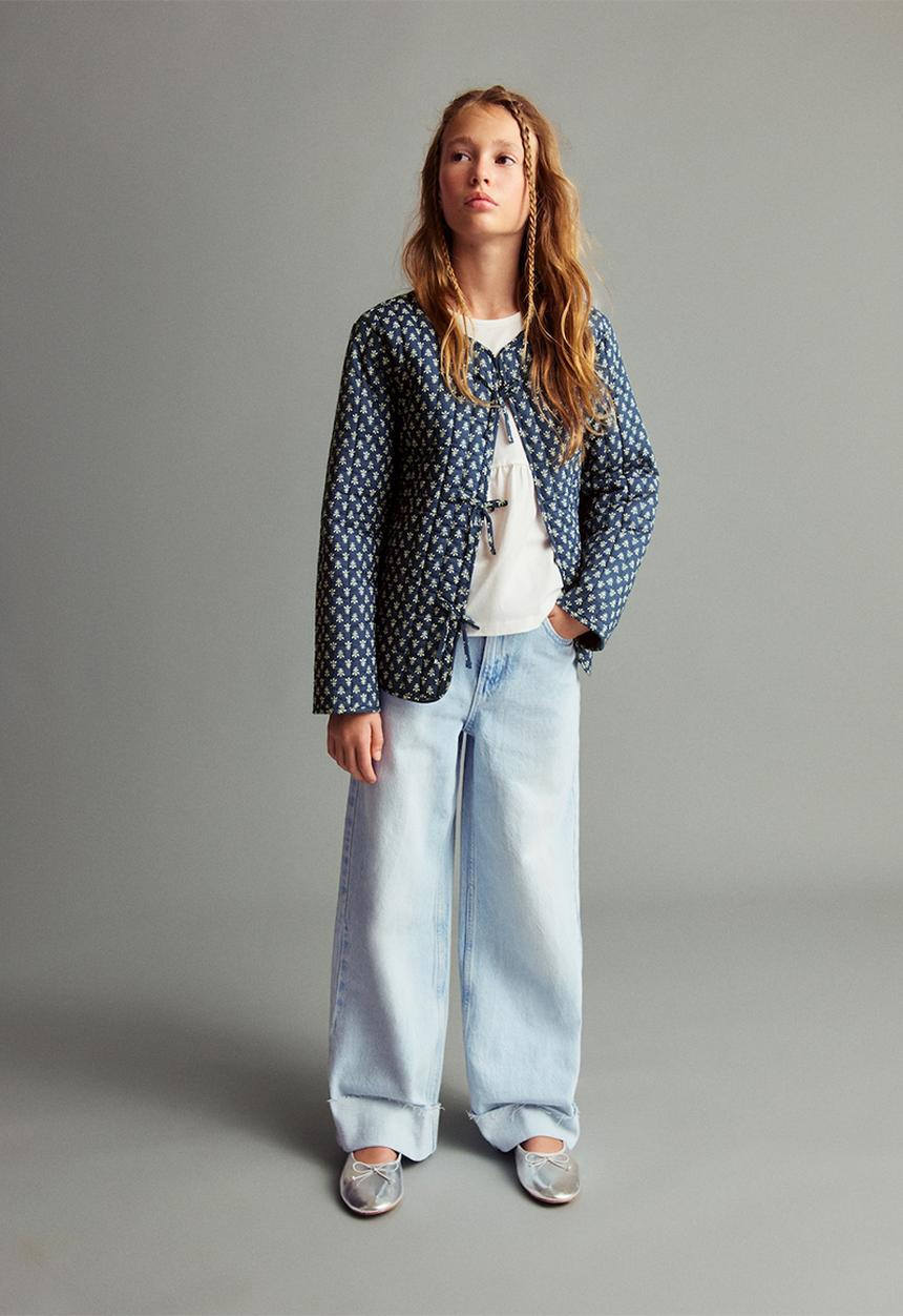 MANGO - Jeans Wide1 - Open Blue